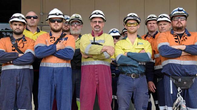WALK OFF: Contracted workers walk off the job at Tarong power station disputing changes to the enterprise bargaining agreement. Picture: Matt Collins