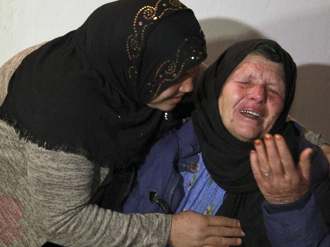 Kmar, mother of Nice assailant Brahim Aouissaoui, who killed three people and wounded several in the French city of Nice, cries at her home. Picture: AFP