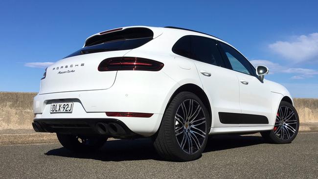 Is it a tall hot hatch or a big sportscar? The Porsche Macan Turbo. Picture: Joshua Dowling.