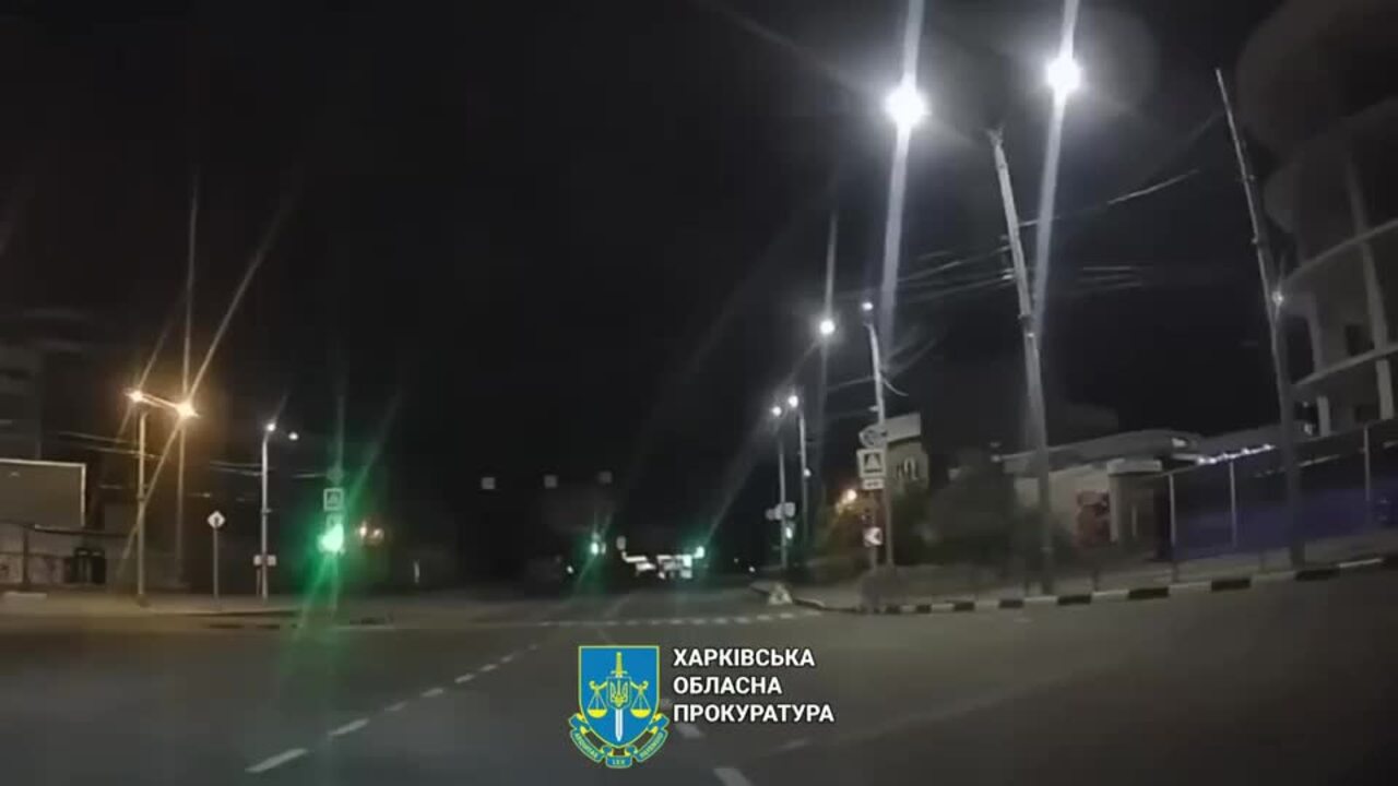 Dashcam Captures Moment of Explosion as Russia Targets Kharkiv