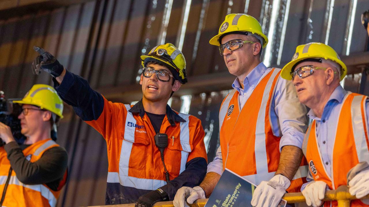 Premier Peter Malinauskas in the Upper Spencer Gulf Whyalla Steelworks. Picture: Ben Clark