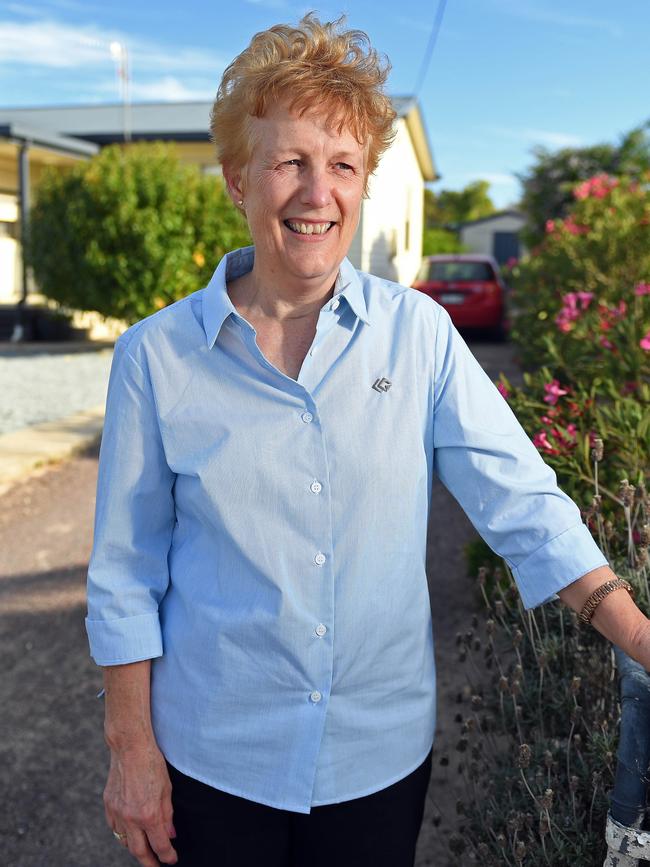 Kerrin McEvoy's mother Tracy at her Streaky Bay home where Kerrin grew up. Picture: Tom Huntley