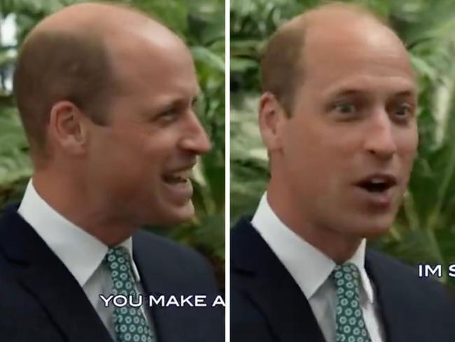 William’s awkward gaffe caught on camera