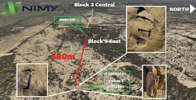 Nimy has found a new target close to 500m from its Block 3 gallium discovery in WA. Pic: NIM