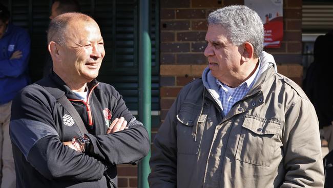 Wallabies great Glen Ella, right, believes Joseph Suaalii would be a star at fullback in rugby. Picture: Mark Evans/Getty Images