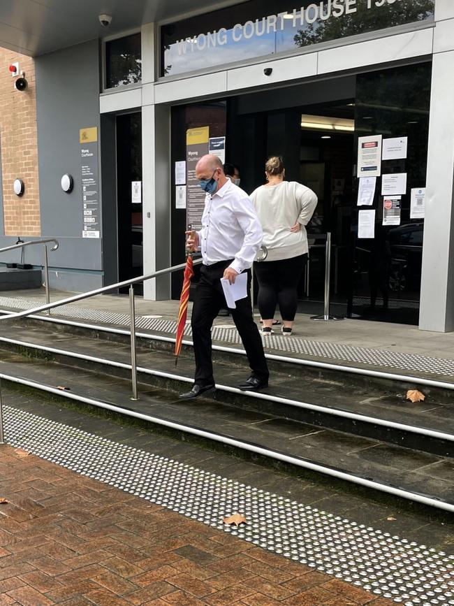 Former NRL and Parramatta Eels star Brett Kenny leaving Wyong Local Court. Picture: NewsLocal