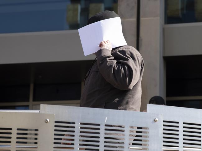 Fahed Elniz leaving the Hobart Magistrates Court on Thursday.