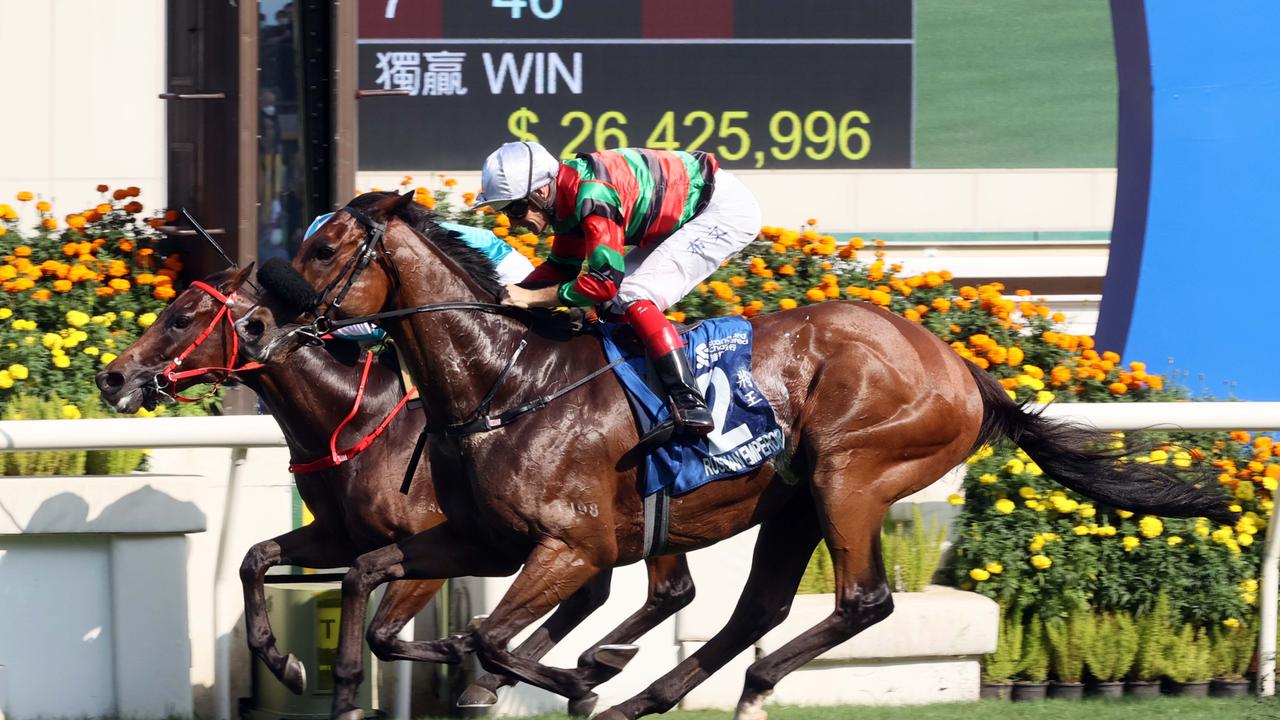 Hugh Bowman is confident Russian Emperor will run well. Picture: HKJC