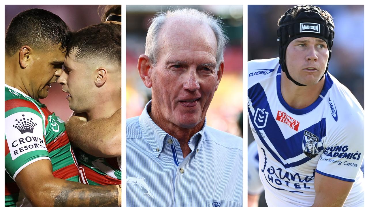 Latrell Mitchell, Lachlan Ilias, Wayne Bennett and Matt Burton.