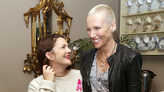 Toni Collette with Drew Barrymore during a photo call in London.