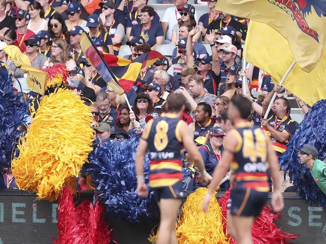 Crows fans started the 2019 season with a lot of hope and promise, but instead the club has embarked on a review of its operations after missing finals again. Picture: SARAH REED