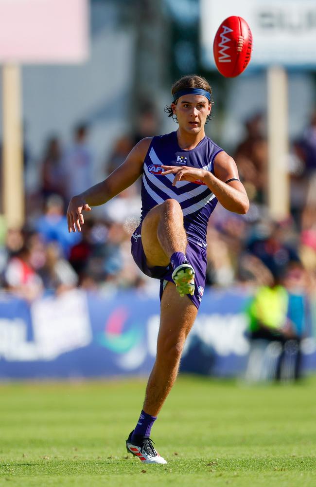 Murphy Reid will debut for the Dockers. Picture: James Worsfold/AFL Photos/via Getty Images.