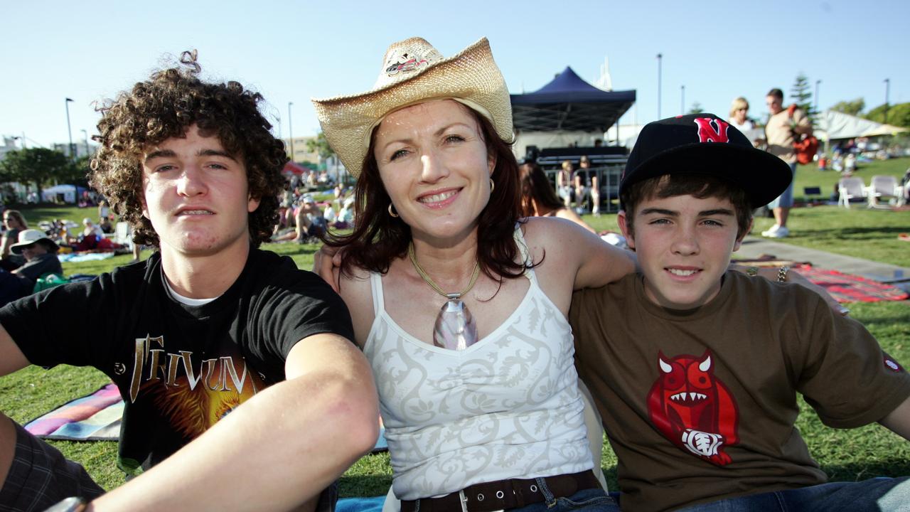 Jordan, Pam and Lachlan Bycroft at the Caloundra Music Festival in 2007. Picture: Chris McCormack.