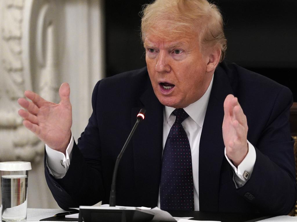 President Donald Trump posted a scathing letter to the UN health agency on Monday. Picture: AP Photo/Evan Vucci.