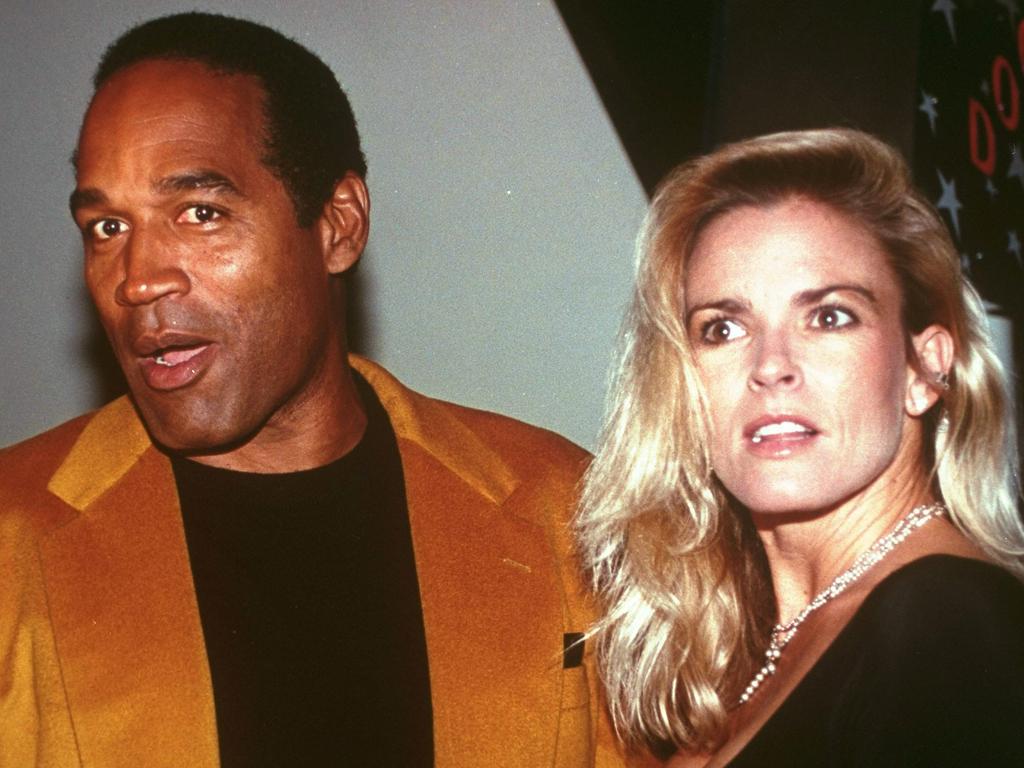 OJ Simpson and his wife, Nicole Brown Simpson in 1993. He was acquitted of her murder in 1995 in a case that divided America. Picture: Paul/Hurschmann