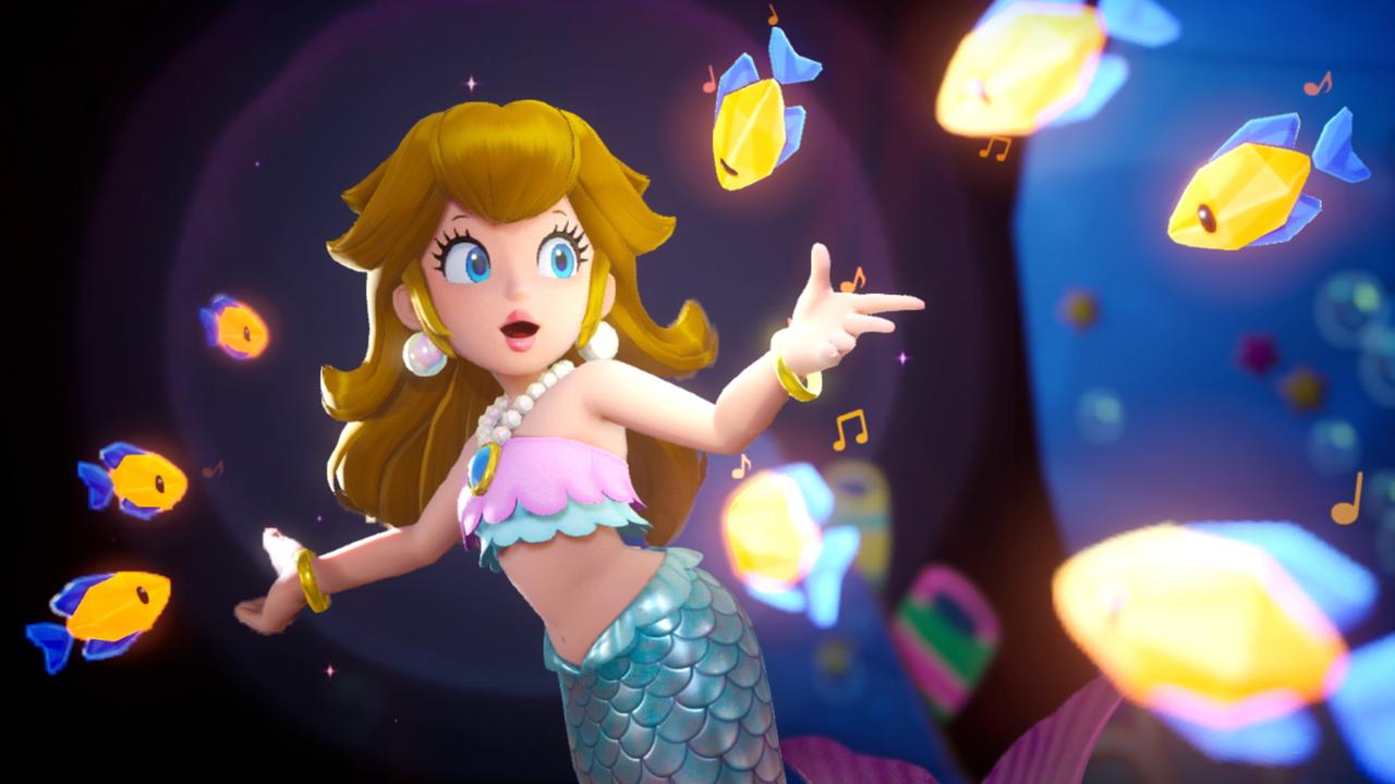 Mermaid Peach in Princess Peach: Showtime! Picture: Nintendo.