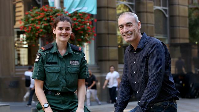 Daynah Nash from St John’s Ambulance and Greg Page believe many Australians should learn how to perform CPR. Picture: Damian Shaw.