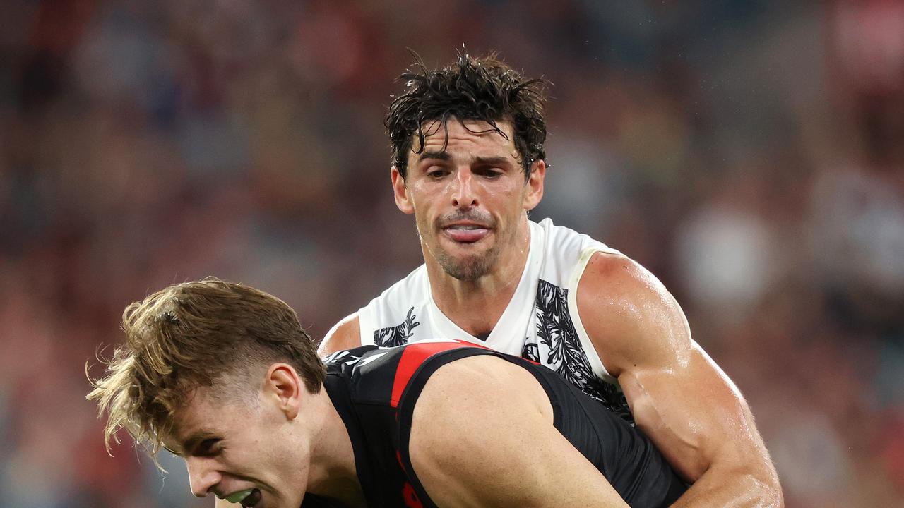 Scott Pendlebury led from the front when the game was on the line. Picture: Mark Stewart.