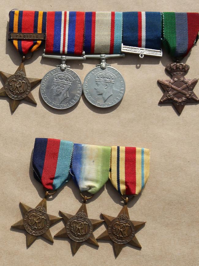 Some of the war medals