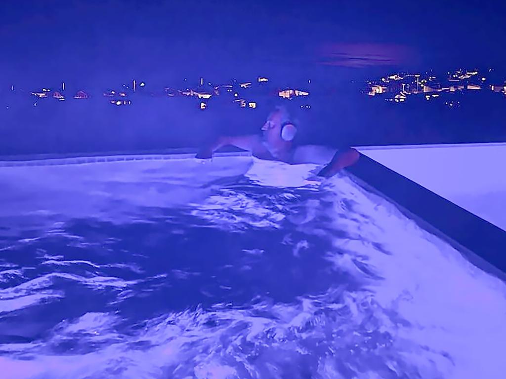 Days before his death, Perry shared this photo of himself in a hot tub on Instagram. Picture: Instagram