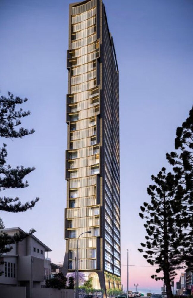 The tower as seen from Thornton Street Supplied by Gold Coast City Council