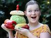 Healthy food for thought. Fresh fruit and vegetables consumed by early teens helps develop the brain apposed to unhealthy foods a study has found. Ella 11, goes to the top of the class when it comes to eating good food.                    Picture: David Caird