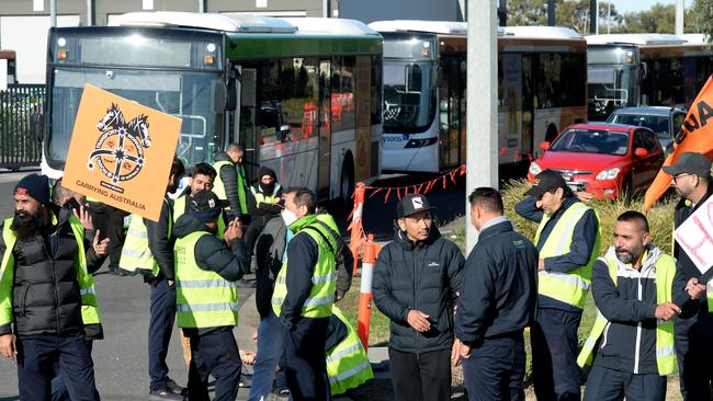 The union is no stranger to strike action in Victoria with drivers having walked off the job in 2022 and 2018 during previous pay negotiations. Picture: NCA NewsWire / Andrew Henshaw