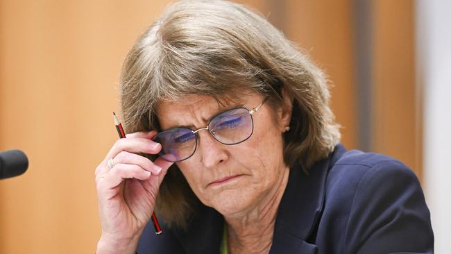 Reserve Bank of Australia governor Michele Bullock appears at the Budget Estimates Committee. Picture: NewsWire / Martin Ollman