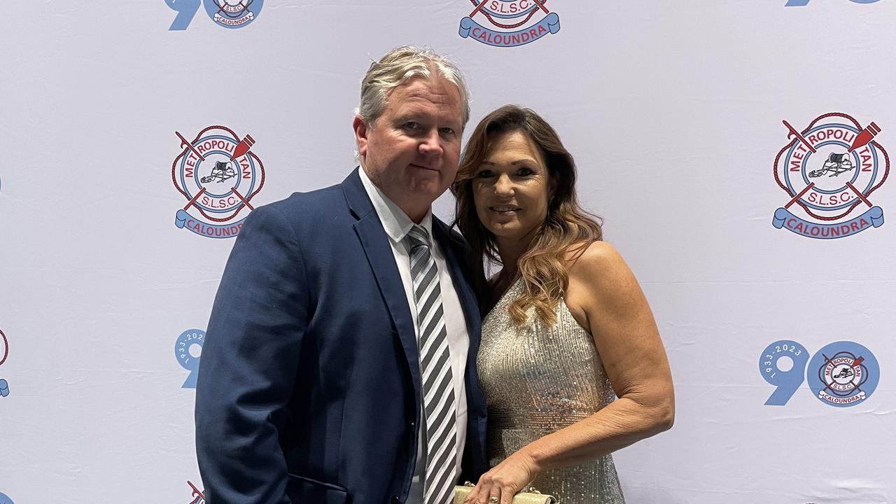 Troy and Julie Lockyer at the Metropolitan Caloundra Surf Life Saving Club's 90th Anniversary Gala Ball.