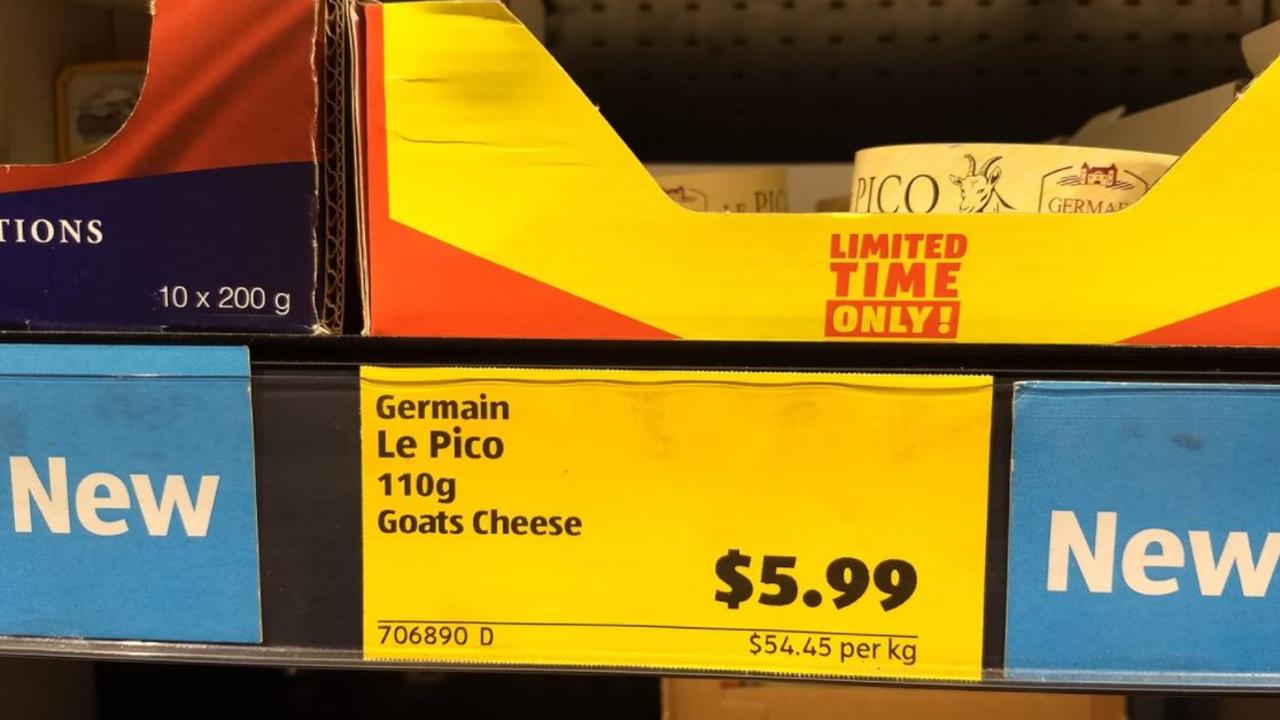 Aldi shoppers are going mad for Le Pico goat’s cheese. Picture: Facebook/Aldi Fans Australia