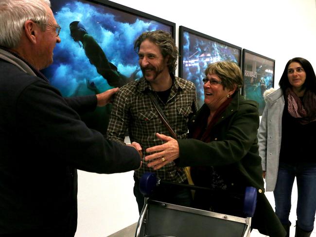 09/08/2016 Robert Langdon met by his Mum Noreen and dad Peter Langdon at Adelaide Airport after spending 7 years in a Afghan prison charged with murder. Kelly Barnes/The Australian