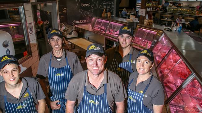 The Little Butcher team in Kingaroy Shopping World. Picture: Dominic Elsome