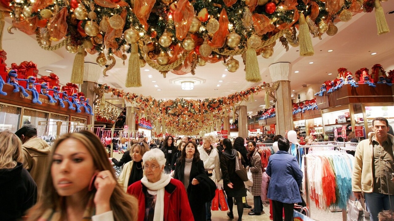 Christmas retail spend is up ‘just a touch’ from last year