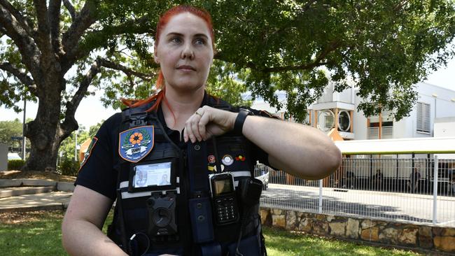 Transit Safety Officer Sarah Reese is one of 23 bus security workers now authorised to use capsicum spray on the NT bus network.