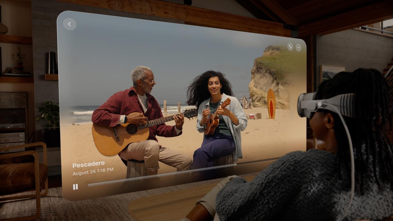 Spatial videos come to life in Apple Vision Pro. Users will be able to relive life’s precious moments with remarkable depth on Apple Vision Pro starting early next year. Picture: Apple