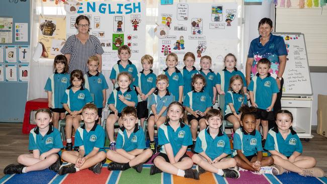 Beaconsfield State School Prep D Back row: Teacher Mrs Dunn, Lilah, Roman, Chase, Austin, Oliver, Kolbie, Jordan, Chloe, Spencer, Teacher Aide Mrs Lisa Sonogan Middle row: Amelia, Millie, Karter, Soraya, Aaliyah Front row: Savannah, Blake, Eli, Charlotte, Cooper, Kaylahni, Thea Picture: Michaela Harlow.