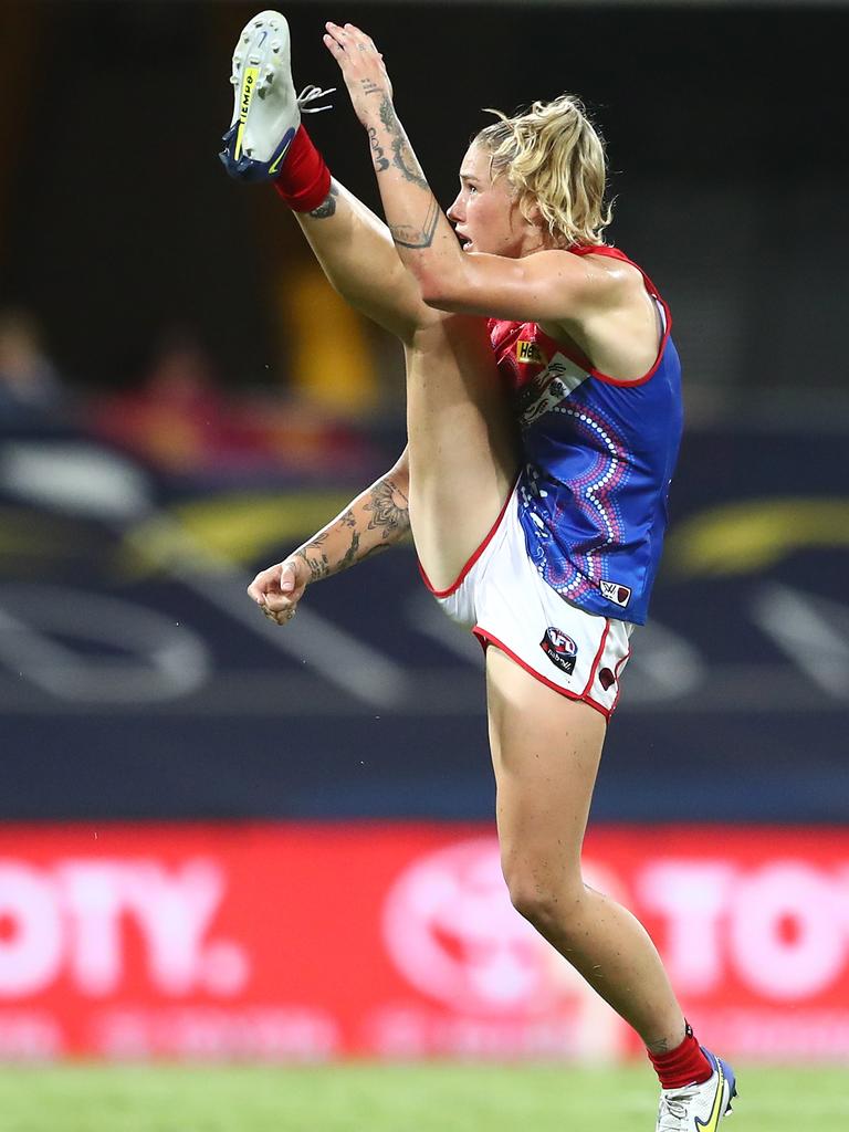 Harris kicked the goal that would separate the two teams. Picture: Getty Images