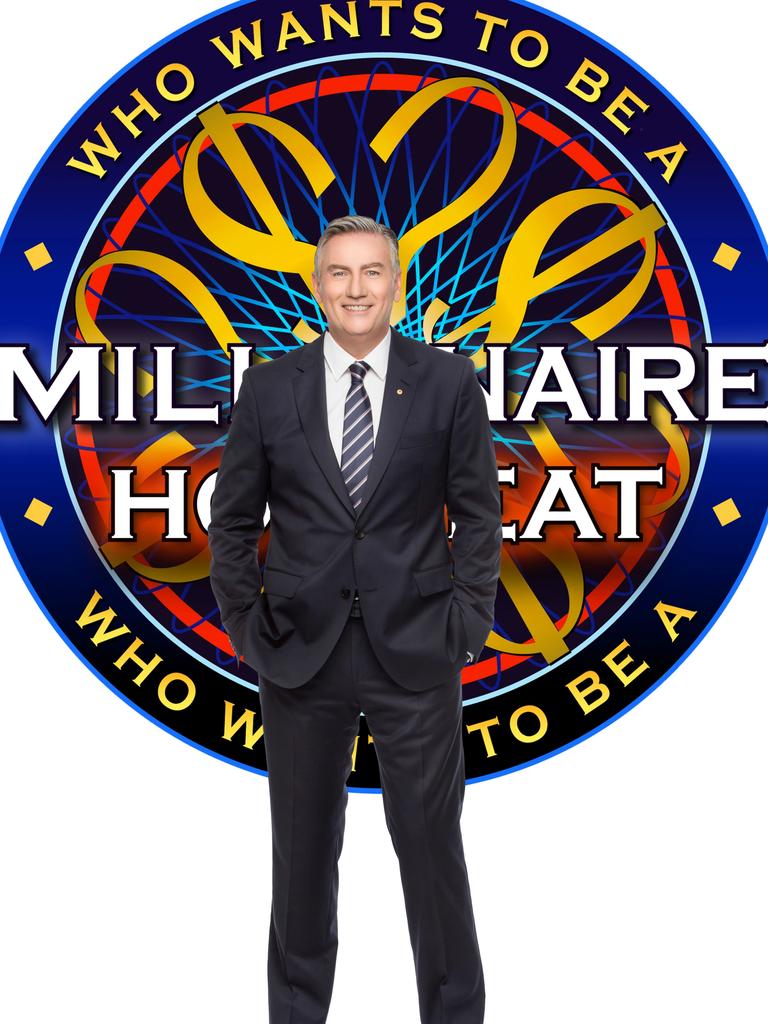 Host Eddie McGuire on the set of Millionaire Hot Seat. Picture: Nine Network