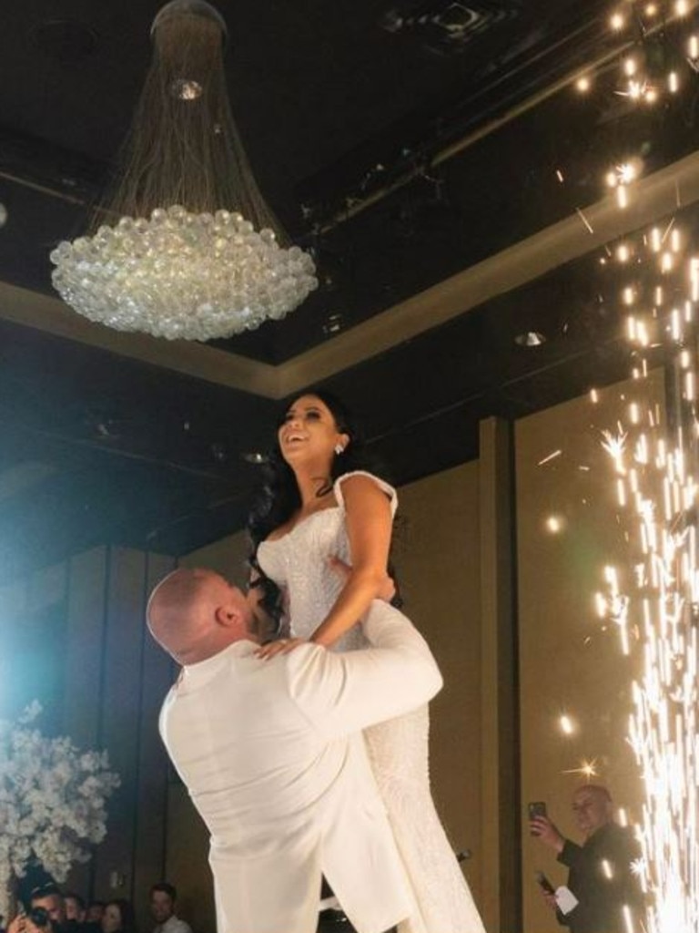 Marina Hanna and Robbie Morgan dancing on their wedding day. Picture: Facebook