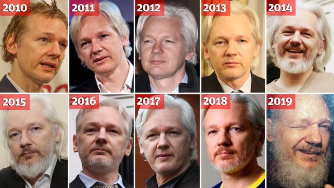 How “The Guest” changed: Julian Assange from 2010 until now. 