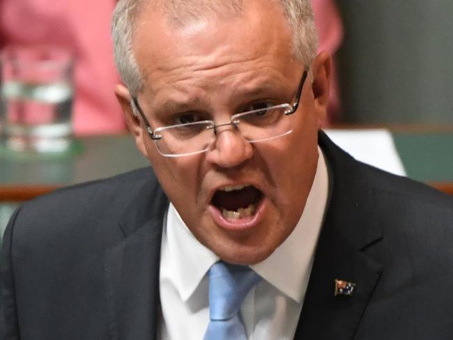 Prime Minister Scott Morrison during Question Time in the House of Representatives at Parliament House in Canberra, Tuesday, February 12, 2019. (AAP Image/Mick Tsikas) NO ARCHIVING