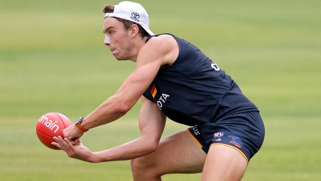 Crow Riley Thilthorpe is a big chance of a Round 1 debut. Picture: Daniel Kalisz/Getty Images