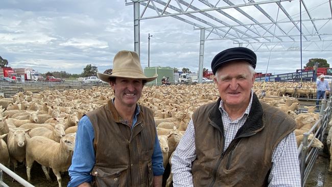 Coreen farmers David and Bill Bott are dealing with poor roads in the Federation Shire as harvest ramps up.