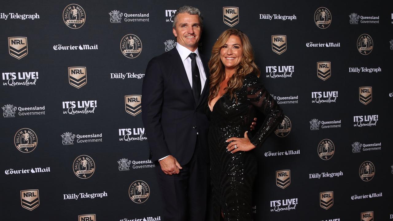 Penrith coach Ivan Cleary and Rebecca Cleary. Picture: Zak Simmonds