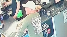 CCTV footage of Daniel Copeland at a Maclean bottle shop on September 3.