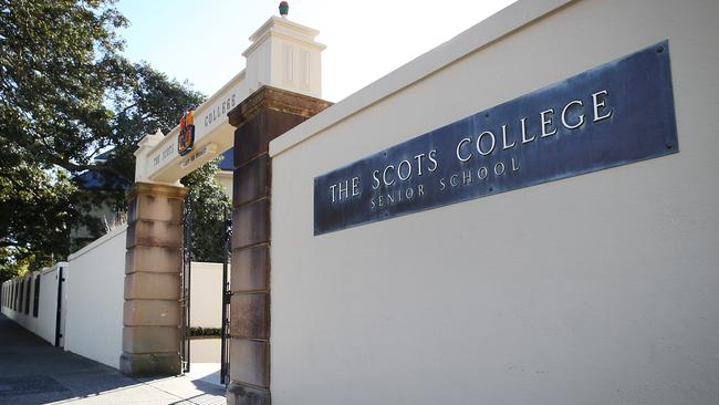 The $39,930 a year Scots College in Bellevue Hill jumped 23 points this year from 124 to 147. Picture: AAP IMAGE/ Danny Aarons