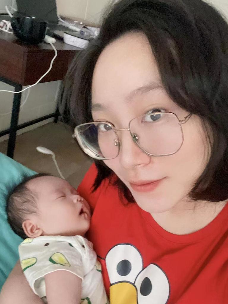 Ms Yu with her baby Sunny. Picture: Supplied