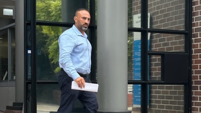 KADIRHAN Ilgun leaving Burwood Local Court on 14 February 2025 after being sentenced to an intensive correction order for threatening messages sent to politicians. Picture: Hannah Farrow