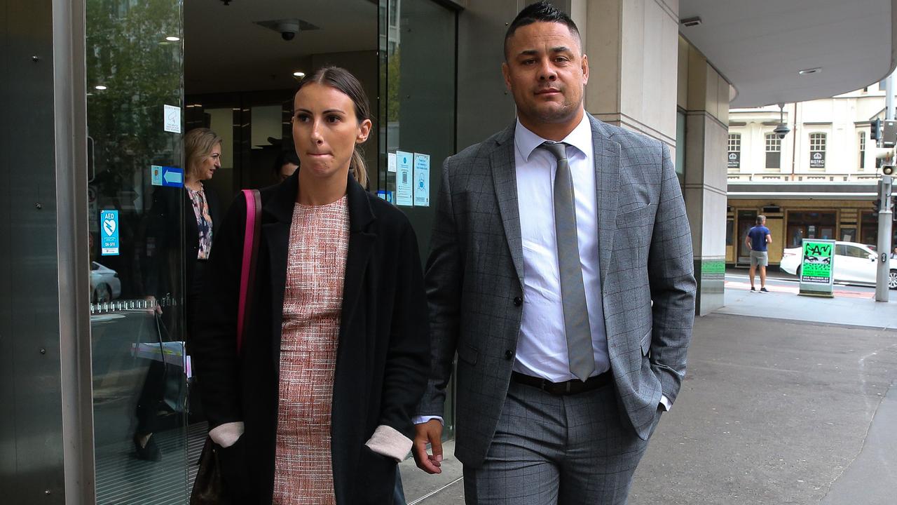 Jarryd Hayne and wife Amelia Bonnici. Picture: NCA Newswire / Gaye Gerard