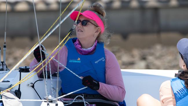 Sharon Dalton sailing on the water. Photo: RSL Queensland